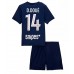 Paris Saint-Germain Desire Doue #14 Hjemmedraktsett Barn 2025-26 Korte ermer (+ Korte bukser)